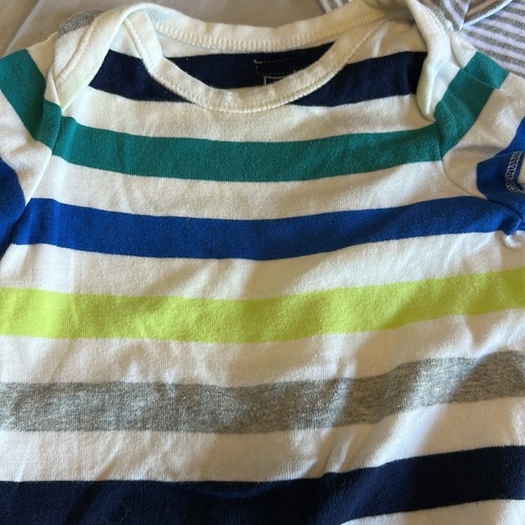 GAP Baby - Striped Onesies and jogger pants - Navy, White, Teal - Picture 2 of 7